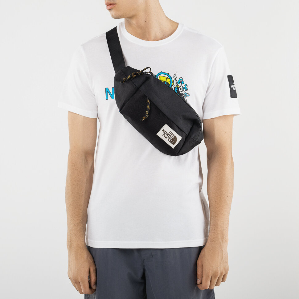 фото Сумка поясная the north face lumbar pack black hethr 2022