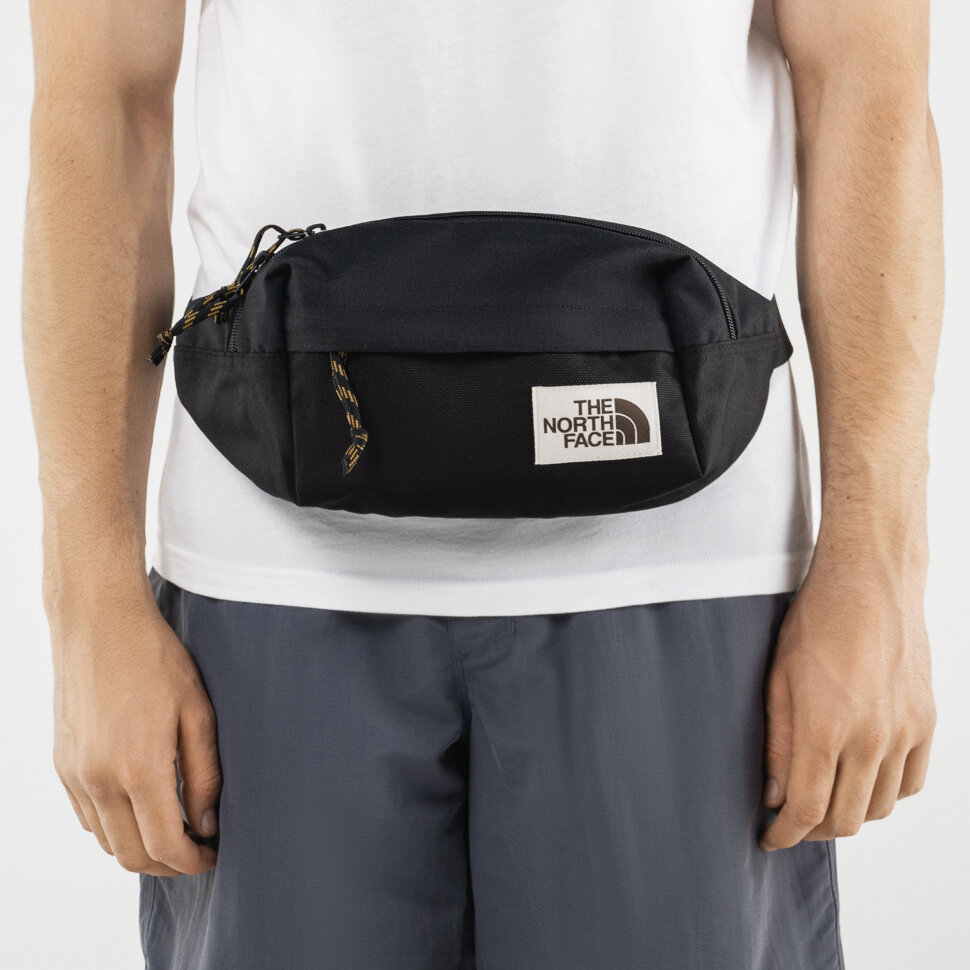 фото Сумка поясная the north face lumbar pack black hethr 2022