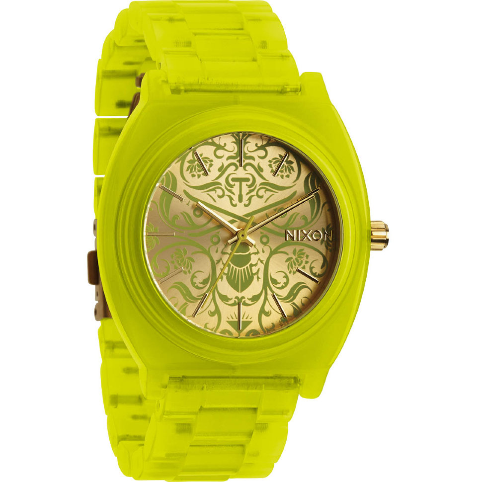 Часы NIXON Time Teller Acetate A/S Neon Yellow/Beetlepoint