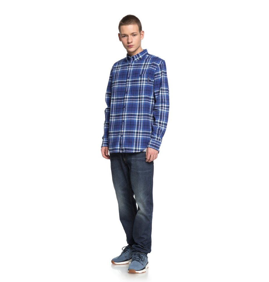 Рубашка мужская DC SHOES South Ferry Ls M Sodalite Blue фото 3