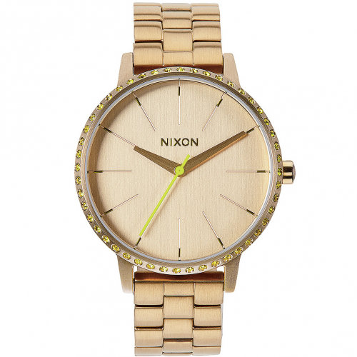Часы NIXON Kensington A/S All Gold/Neon Yellow
