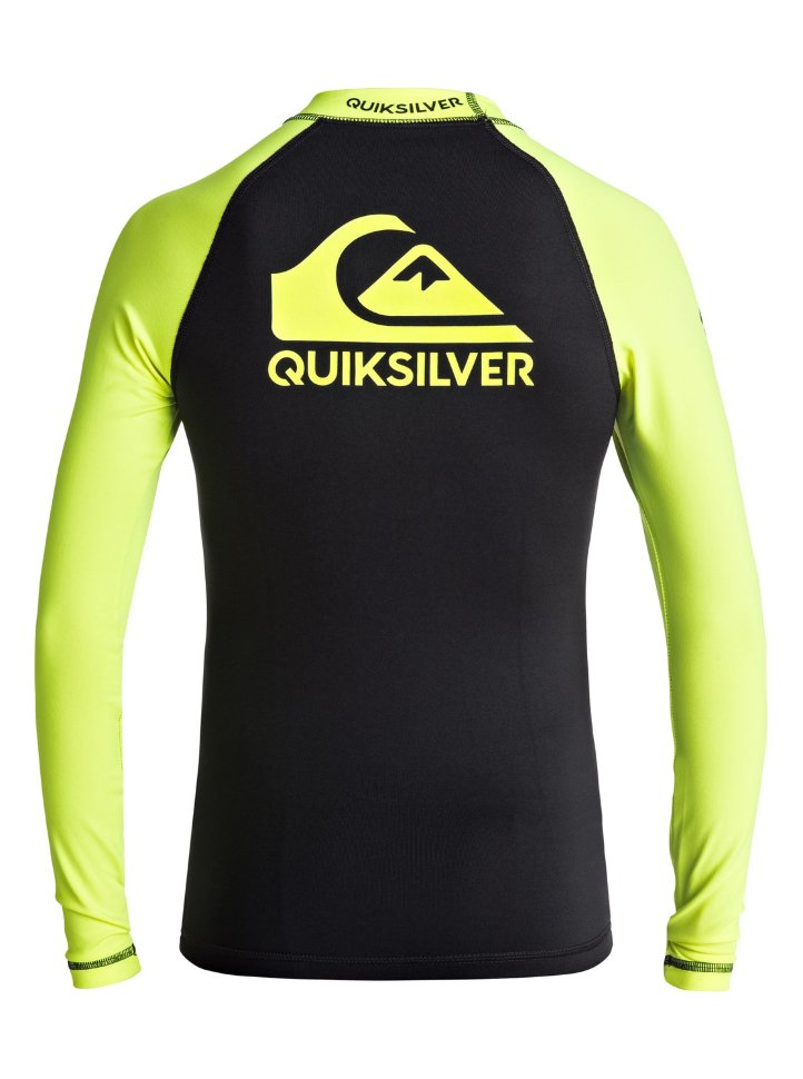Гидрофуфайка для мальчиков-подростков QUIKSILVER On Tour Boys Ls B Safety Yellow/ Black фото 2