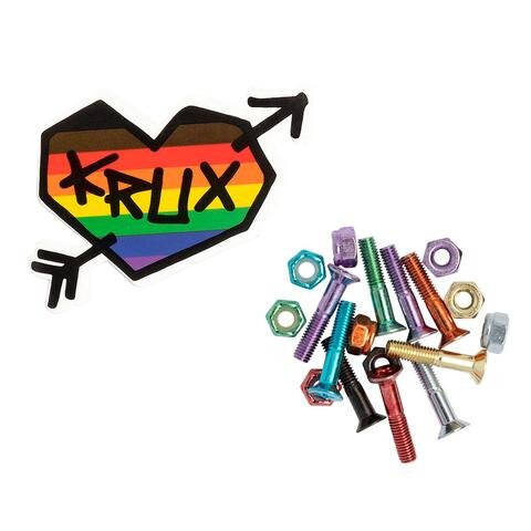 фото Винты для скейтборда krux krome phillips hardware rainbow 1" 2021