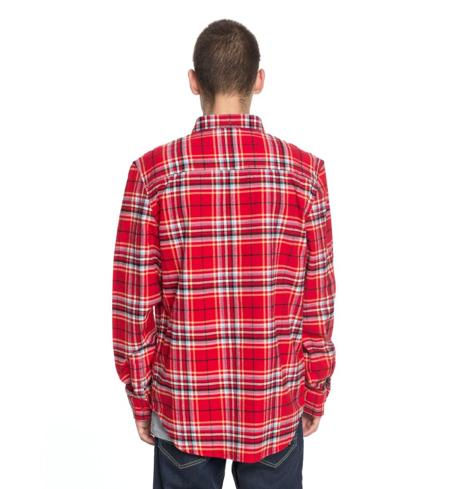 Рубашка мужская DC SHOES South Ferry Ls M Tango Red фото 4