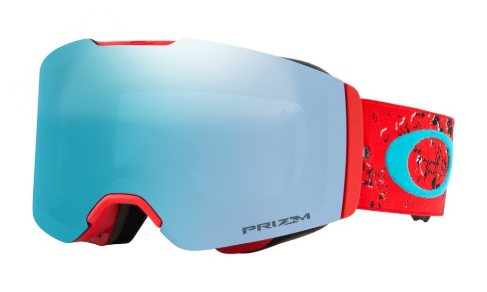 Маска горнолыжная OAKLEY Fall Line Arctic Fracture Red Sea/Prizm Sapphire Iridium