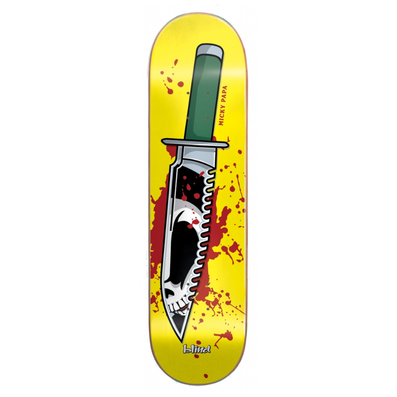 фото Дека для скейтборда blind papa reaper knife yellow 8 дюйм