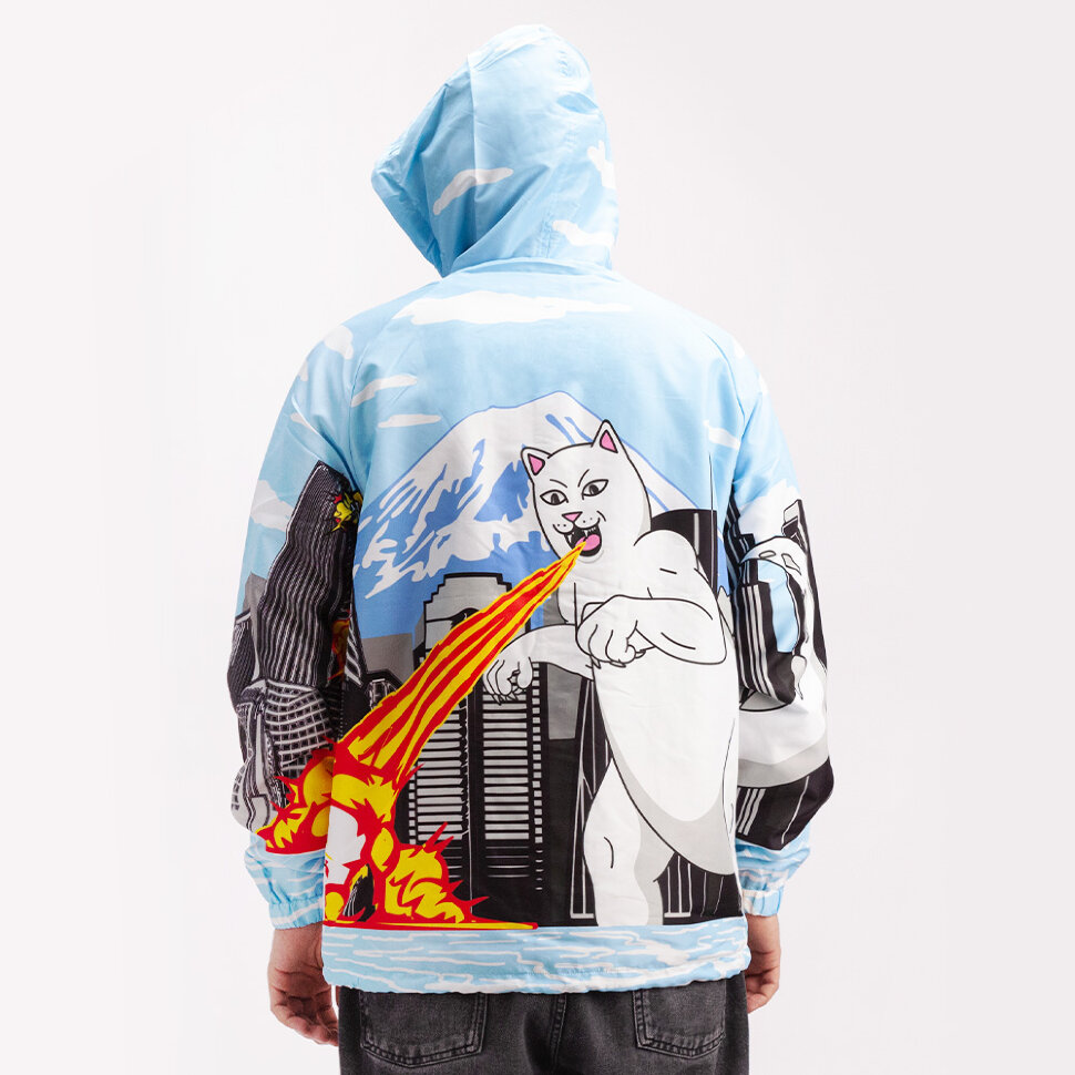 фото Ветровка ripndip nermzilla hooded coach jacket baby blue 2021