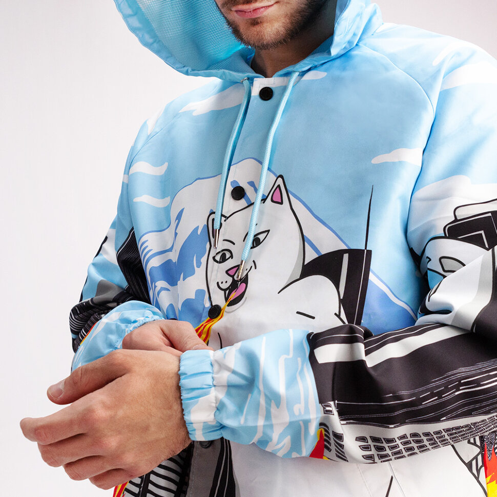 фото Ветровка ripndip nermzilla hooded coach jacket baby blue 2021