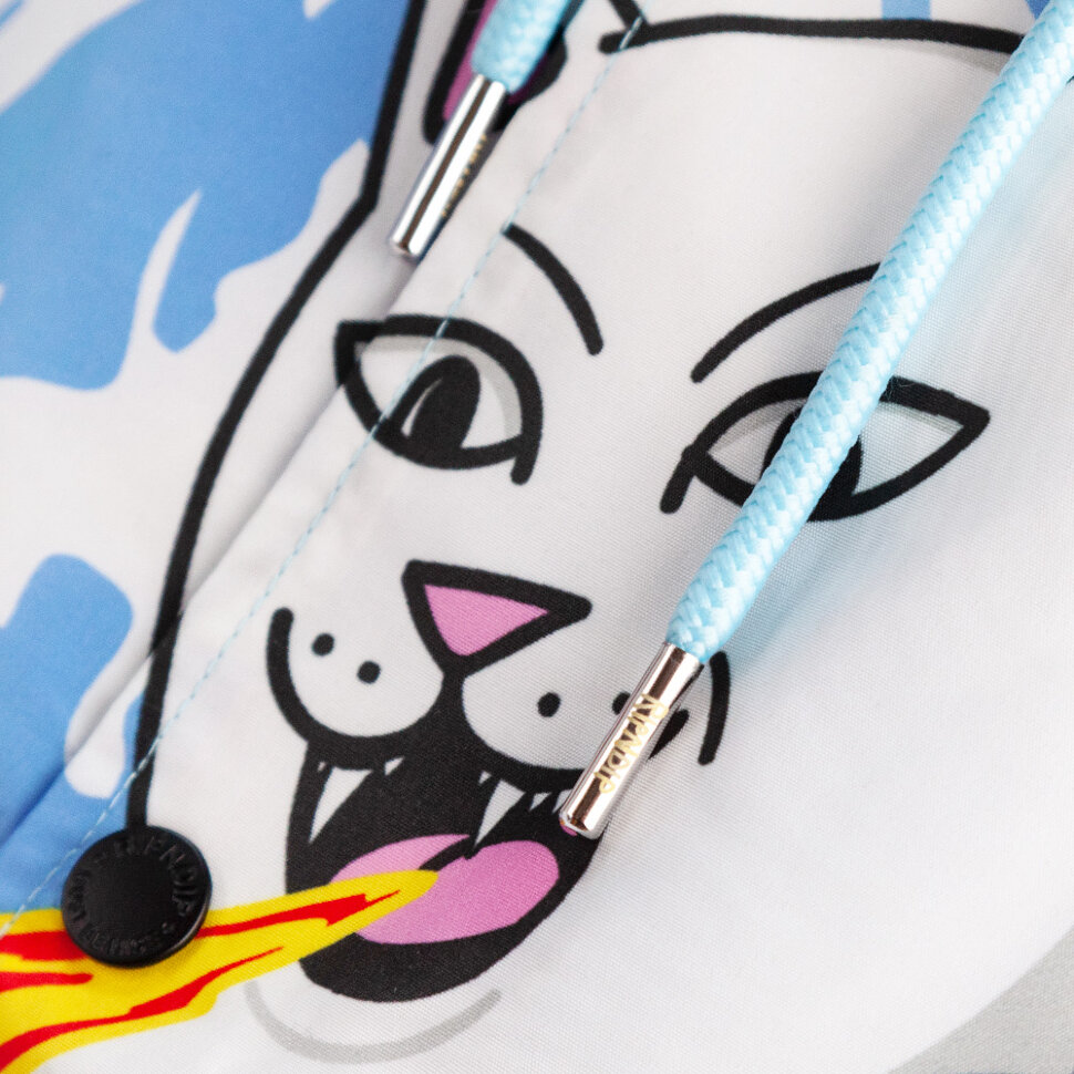 фото Ветровка ripndip nermzilla hooded coach jacket baby blue 2021