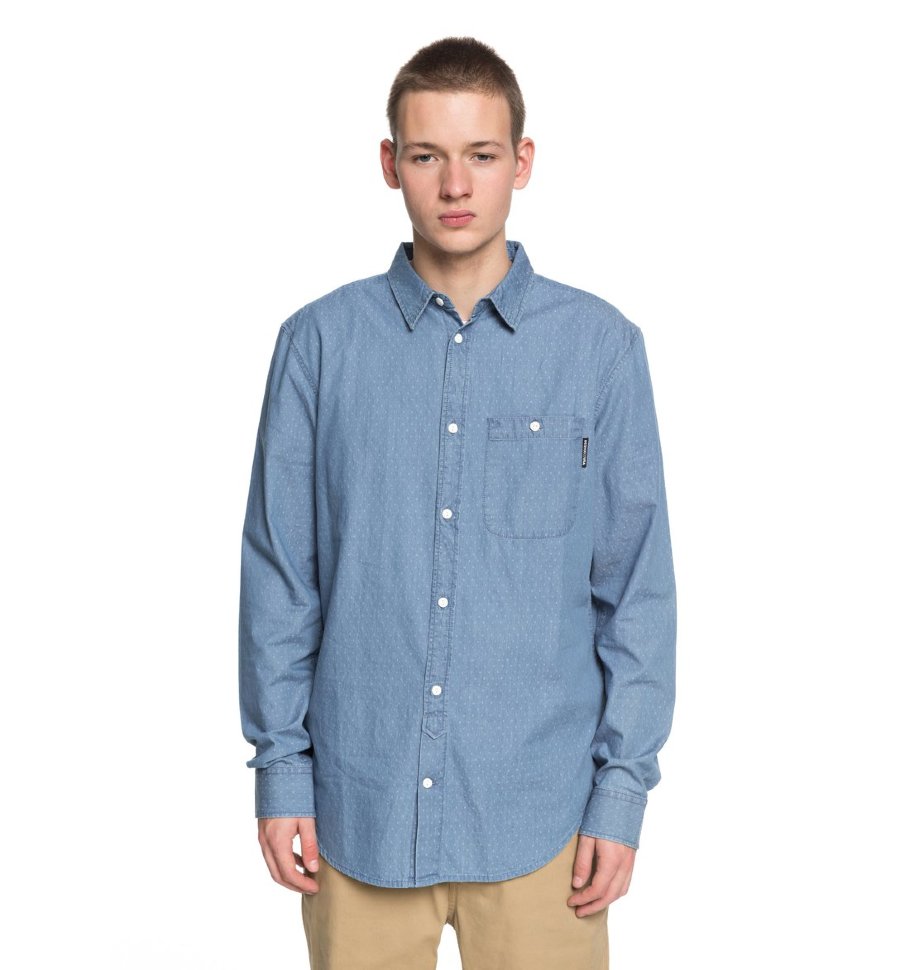 Рубашка мужская DC SHOES Swalendalen 2 L M Light Blue