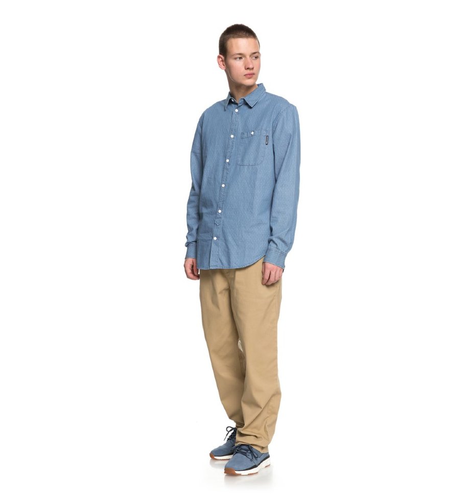 Рубашка мужская DC SHOES Swalendalen 2 L M Light Blue фото 2