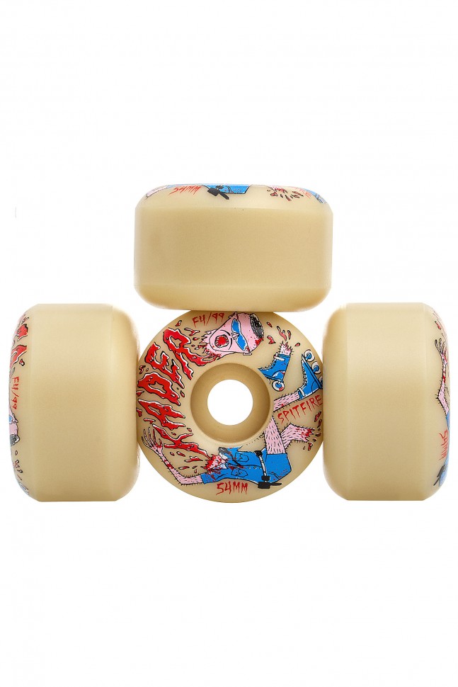 Колеса для скейтборда SPITFIRE F4 99 Kader Neckface Assorted 54mm 99A 2020 фото 2