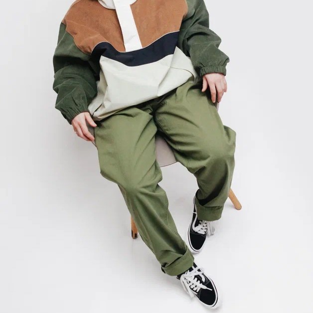 фото Брюки bsrabbit mid90 baggy cotton pants khaki 2023