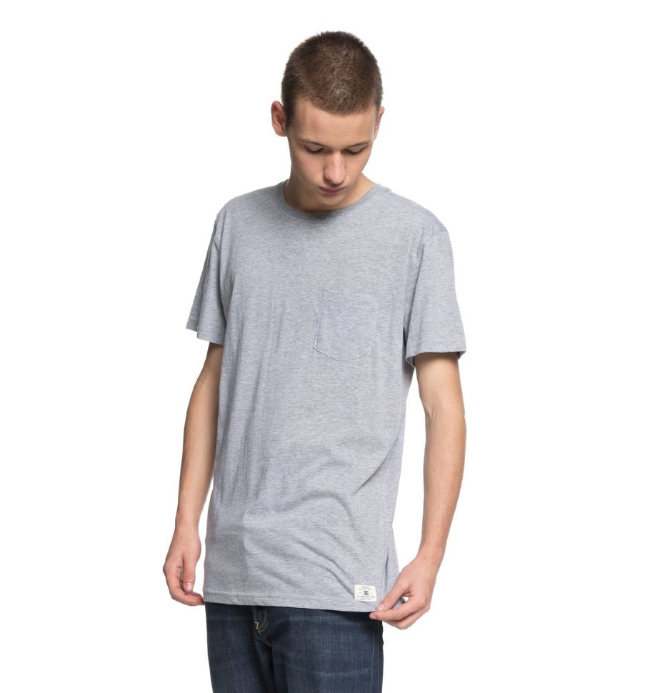 Футболка мужская DC SHOES Basic Pocket 2 M Grey Heather фото 2