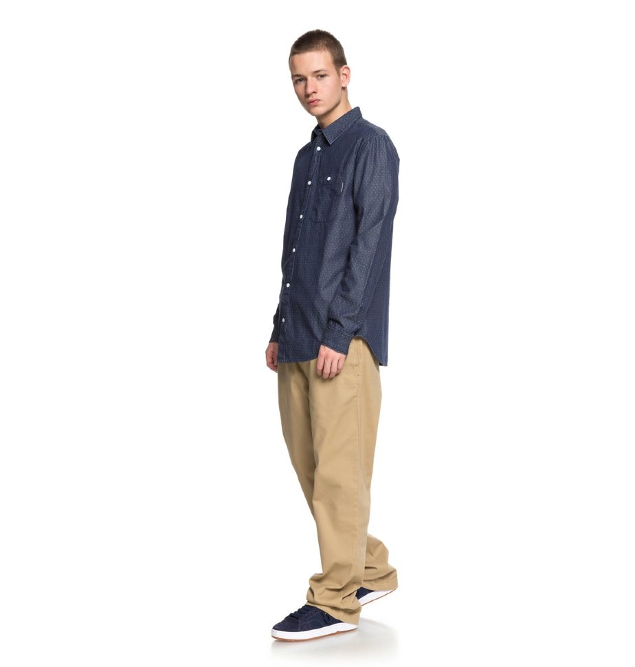 Рубашка мужская DC SHOES Swalendalen 2 L M Indigo Rinse фото 2