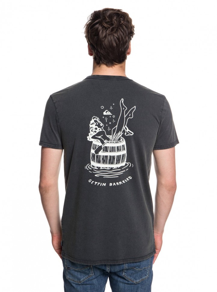 Футболка QUIKSILVER Gettinbarreled M Black фото 3