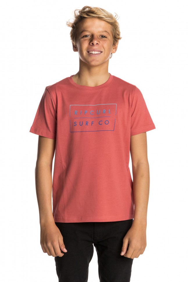 Футболка RIP CURL Undertow Logo Gradian Ss Tee Mineral Red