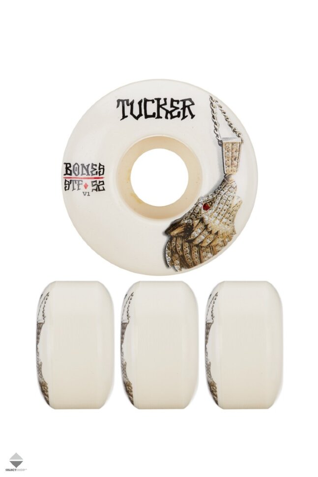 Колеса для скейтборда для cкейтборда BONES Tucker Wolf Chain V1 Assorted 52  мм 2020 фото 2