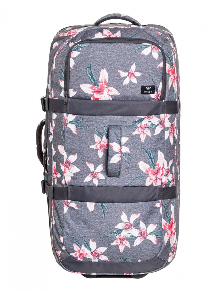 Чемодан ROXY Long Haul 2 J Charcoal Heather Flower Field