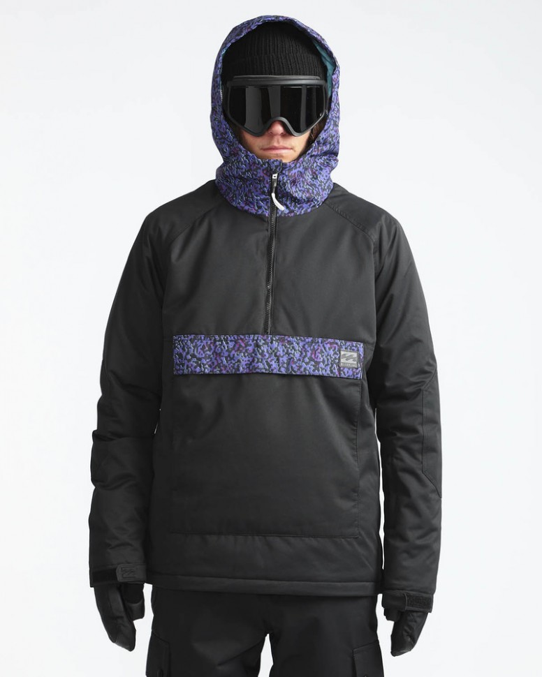 Куртка-анорак для сноуборда мужская BILLABONG Stalefish Anorak Black Caviar