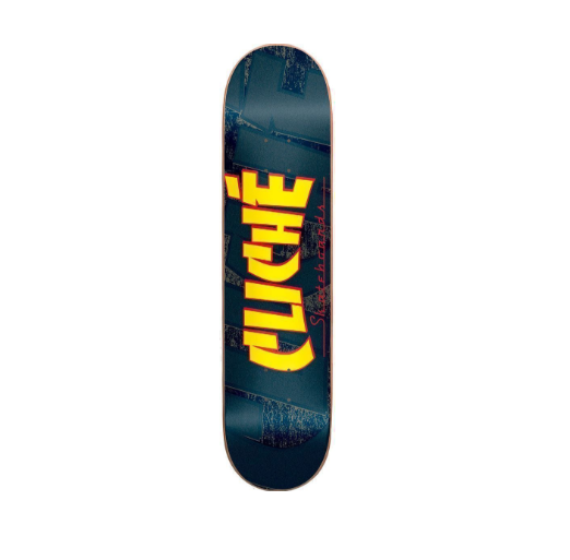 Дека для скейтборда CLICHE Banco Rhm Black/Yellow 8 дюйм 2020