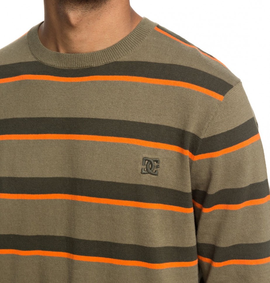 Джемпер DC SHOES Sabotage Stripe M Burnt Olive фото 3