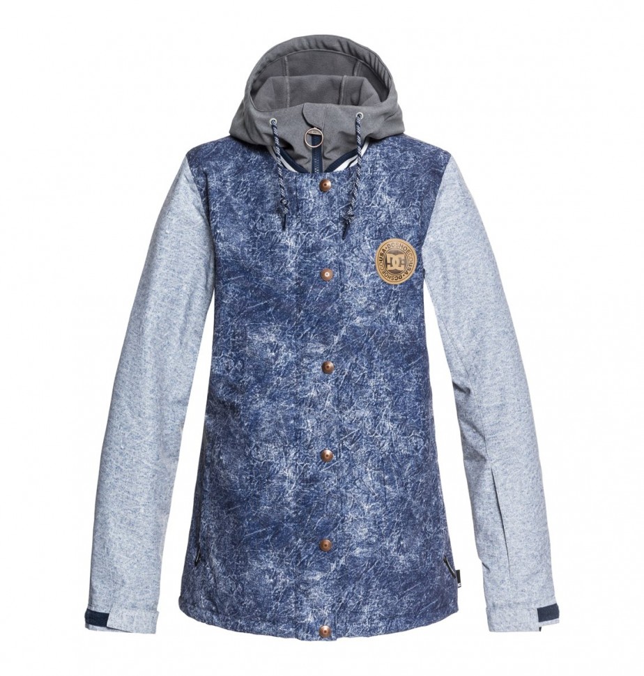 Куртка для сноуборда женская DC SHOES Dcla Women Jkt J Dark Blue Acid Wash Denim A