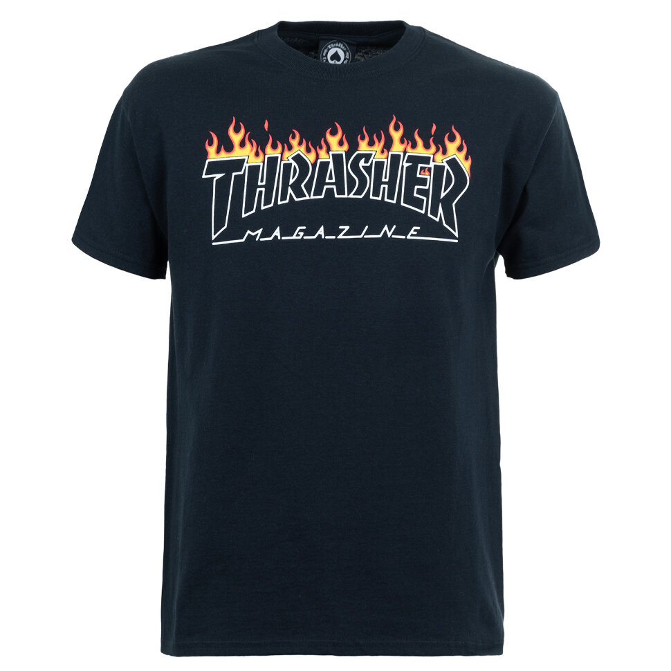 Футболка THRASHER Scorched Outline S/S Black 2020