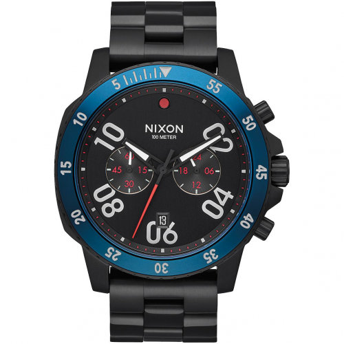 Часы NIXON Ranger Chrono A/S All Black/Blue