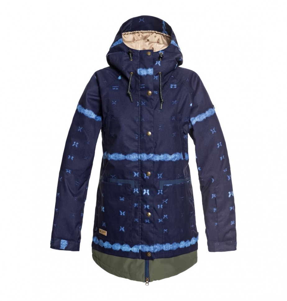 Куртка для сноуборда женская DC SHOES Riji Jkt J Dark Blue Mud Cloth B