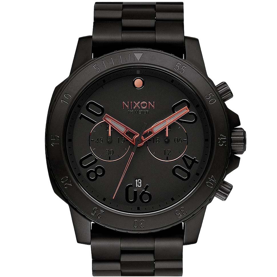 Часы NIXON Ranger Chrono A/S All Black/Rose Gold