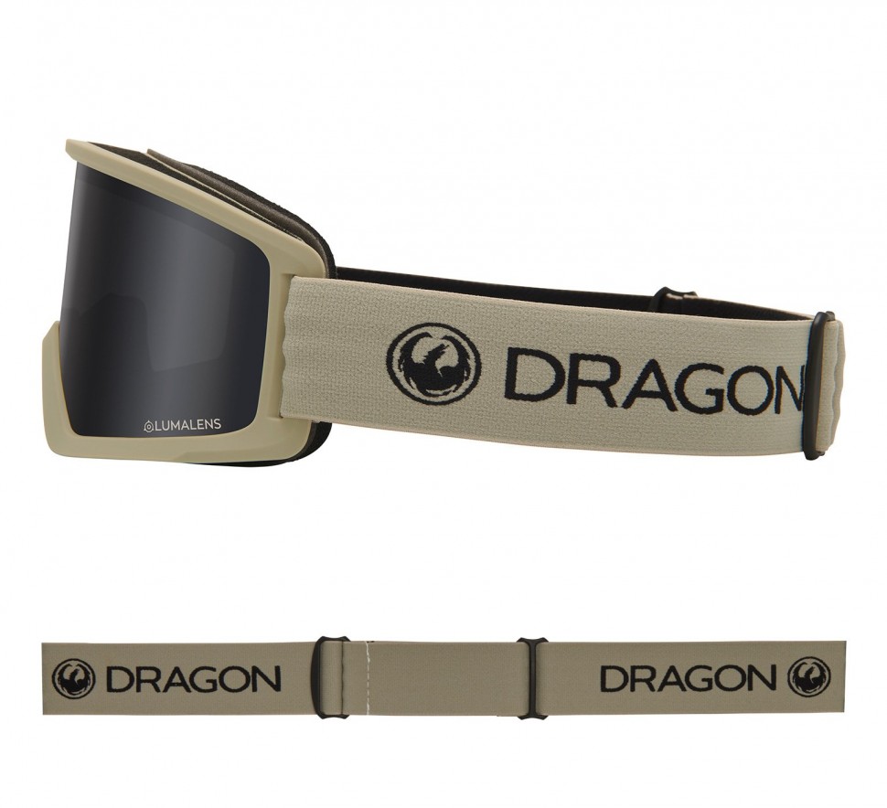 Маска горнолыжная DRAGON Dx3 Otg Taupe/Ll Dark Smoke фото 3