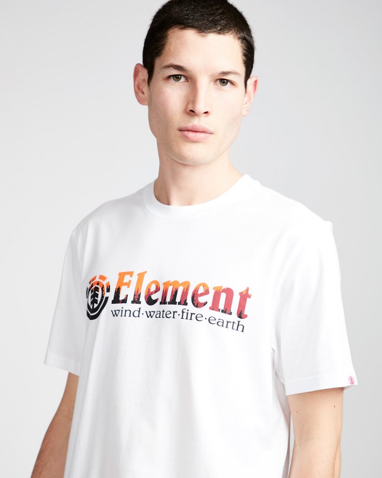 Футболка мужская ELEMENT Glimpse Horizontal S Optic White фото 2