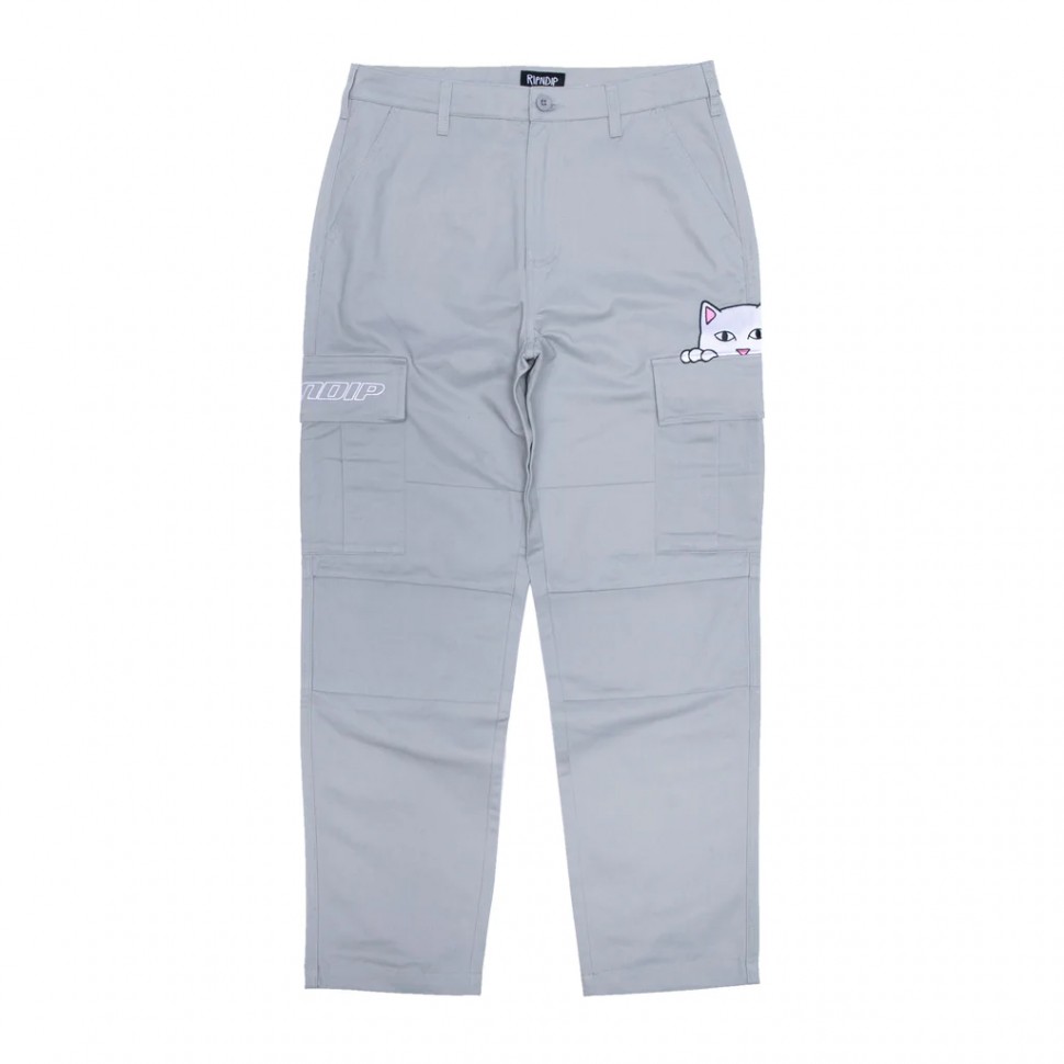фото Брюки ripndip peeking nermal cargo pants cool grey 2022