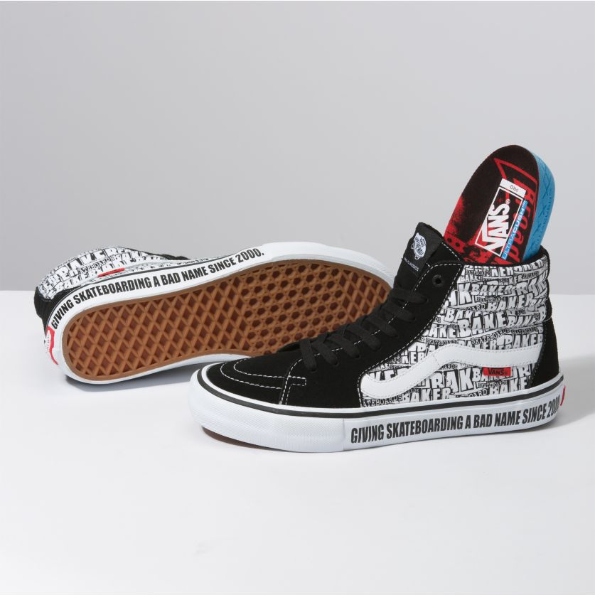 Кеды VANS Mn Sk8-Hi Pro Baker Black/White фото 5