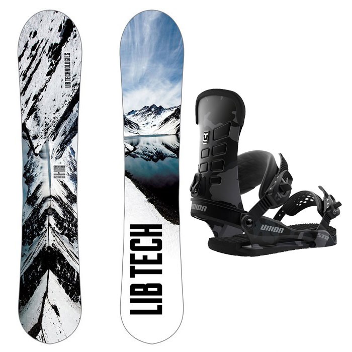 Комплект сноуборда мужской LIB TECH Coldbrew+Union Str Black/Camo