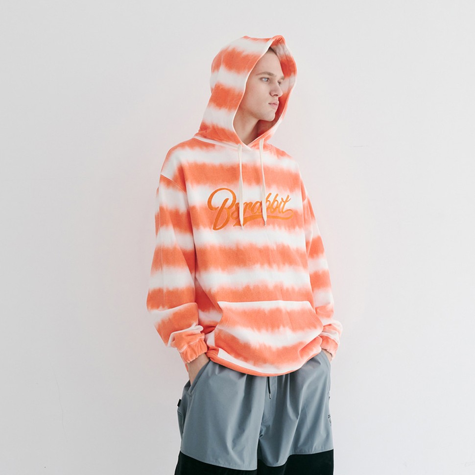 фото Толстовка с капюшоном bsrabbit bs tie-dye hoodie orange 2023