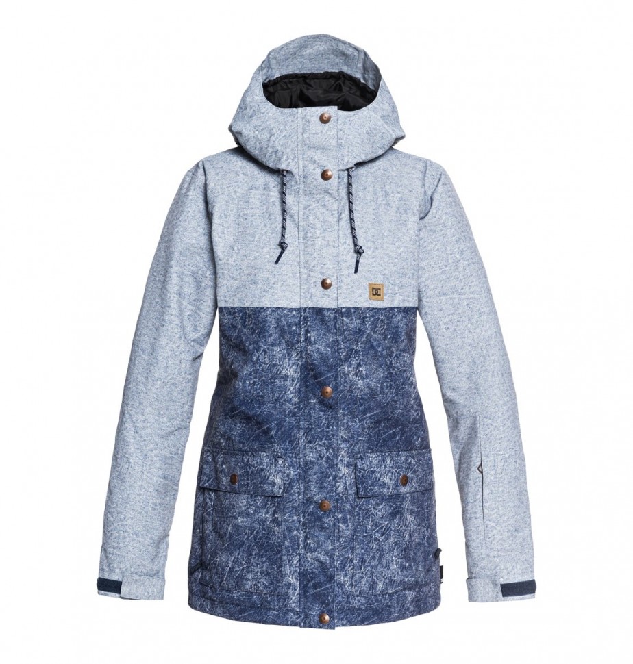 Куртка для сноуборда женская DC SHOES Cruiser Jkt J Dark Blue Acid Wash Denim A