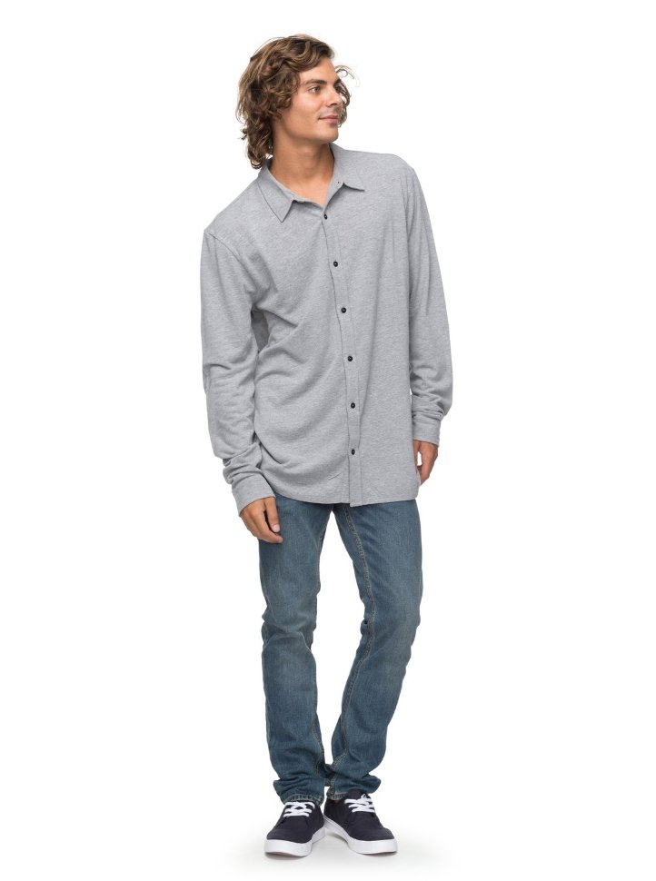 Рубашка мужская QUIKSILVER Longeffect M Light Grey Heather фото 2