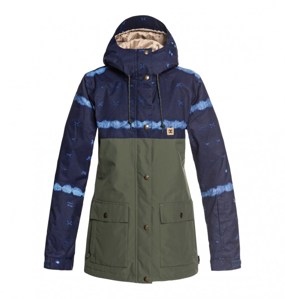 Куртка для сноуборда женская DC SHOES Cruiser Jkt J Dark Blue Mud Cloth B
