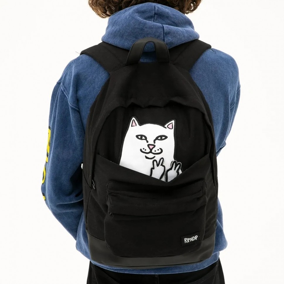 Рюкзак RIPNDIP Lord Nermal Backpack Black Corduroy фото 2
