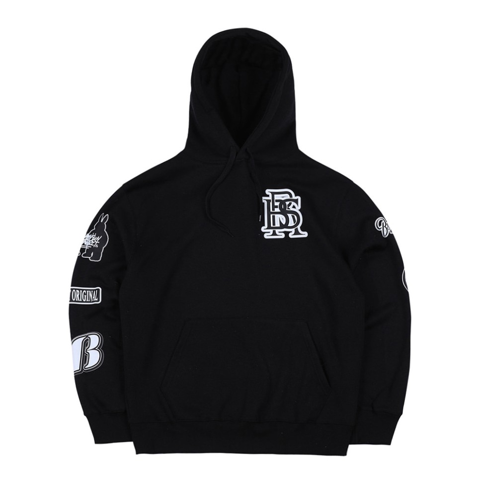 фото Толстовка с капюшоном bsrabbit bs multi logo hoodie black 2023