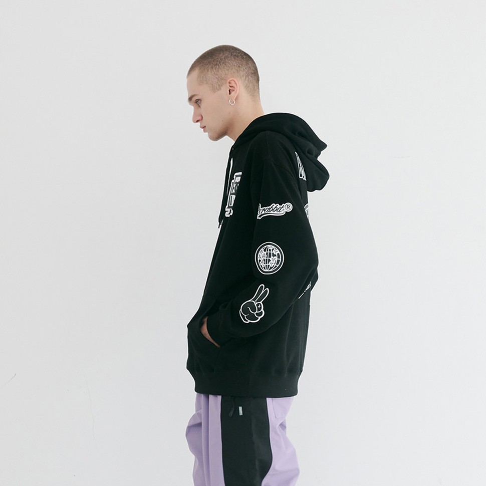 фото Толстовка с капюшоном bsrabbit bs multi logo hoodie black 2023