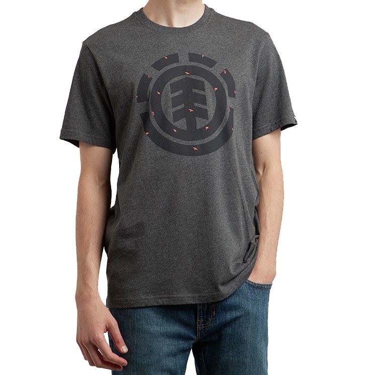 Футболка мужская ELEMENT Explorer Logo Ss Charcoal Heather фото 2