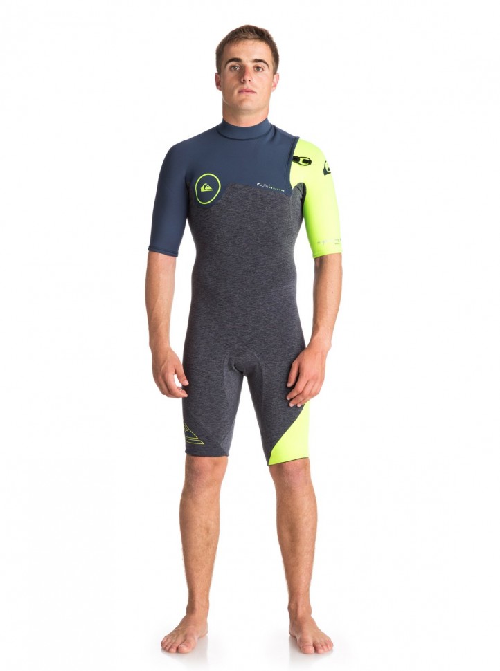 Гидрокостюм мужской QUIKSILVER 22 Hl Zl Ss Heather Slate/ Slate/ Safety Y