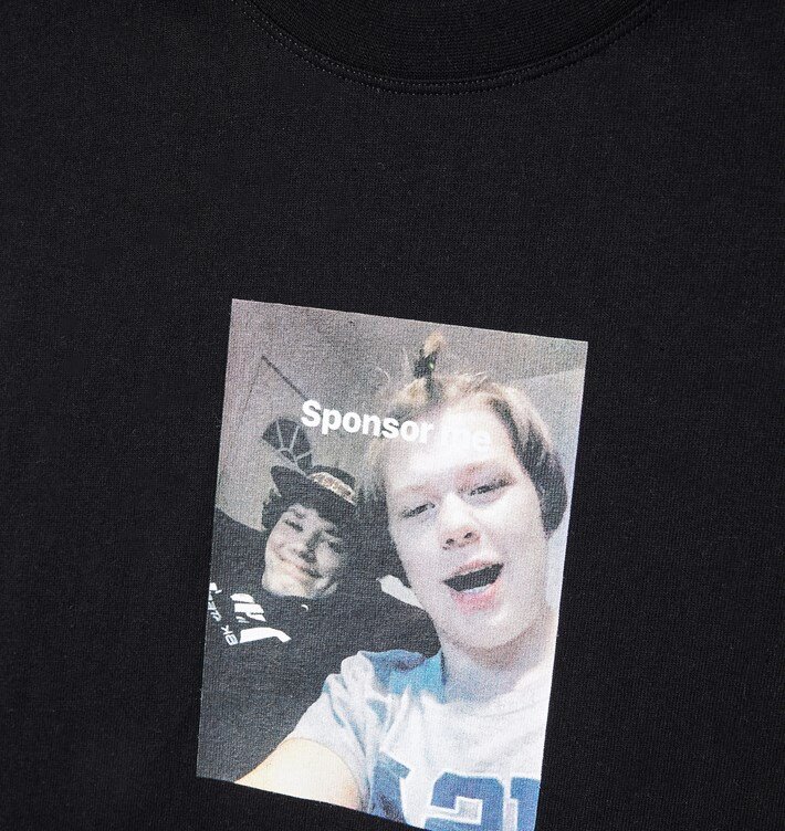 Футболка с принтом POLAR SKATE CO. Sponsor Me Tee Black 2020 фото 2