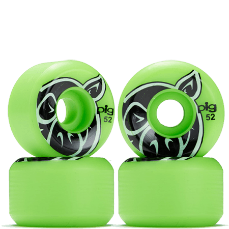 фото Колеса для скейтборда pig head green 52 mm 101a 2020