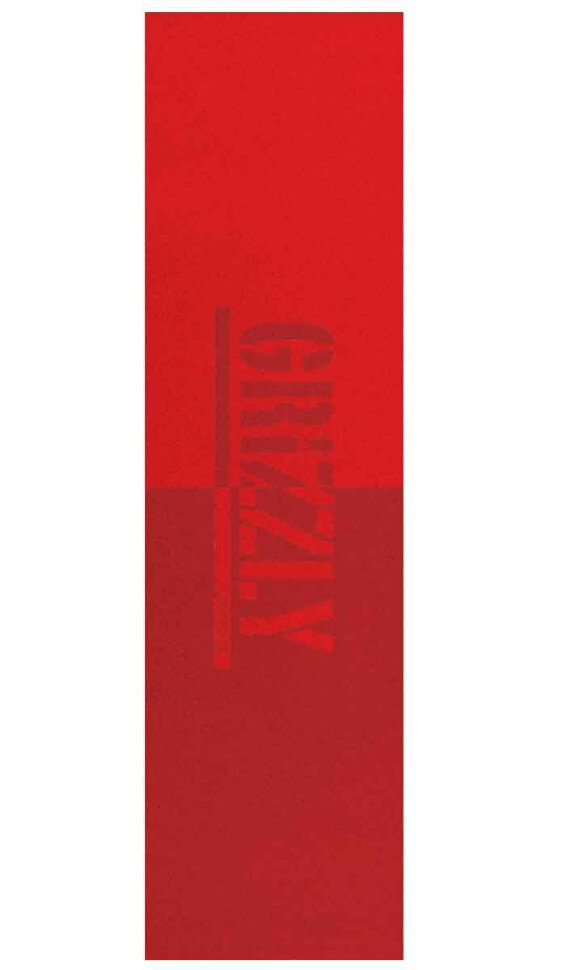 фото Шкурка для скейтборда grizzly split stamp griptape red