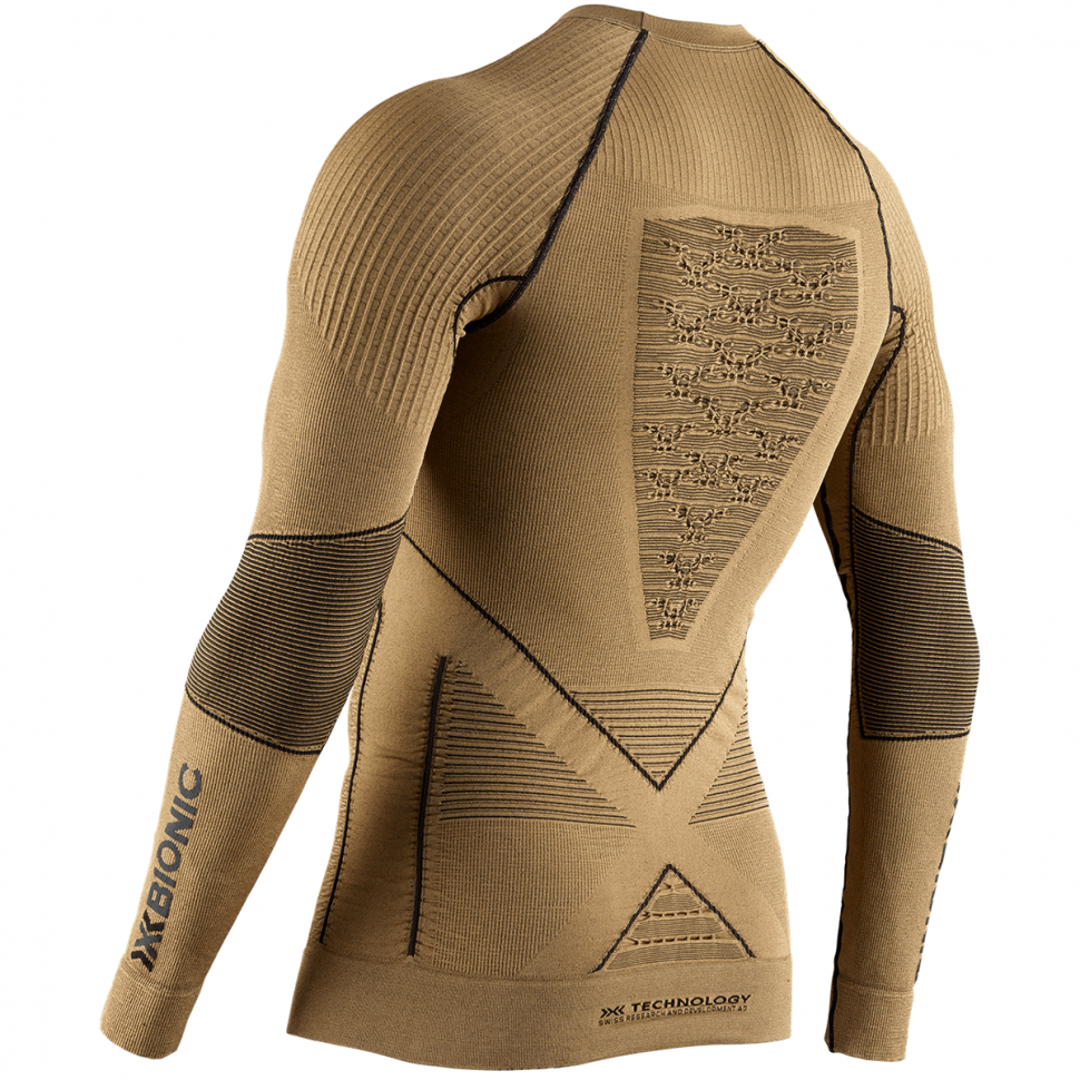 Термкофта мужская X-BIONIC X-Bionic® Radiactor 4.0 Shirt Round Neck Lg Sl Men Gold/Black 2020 фото 2