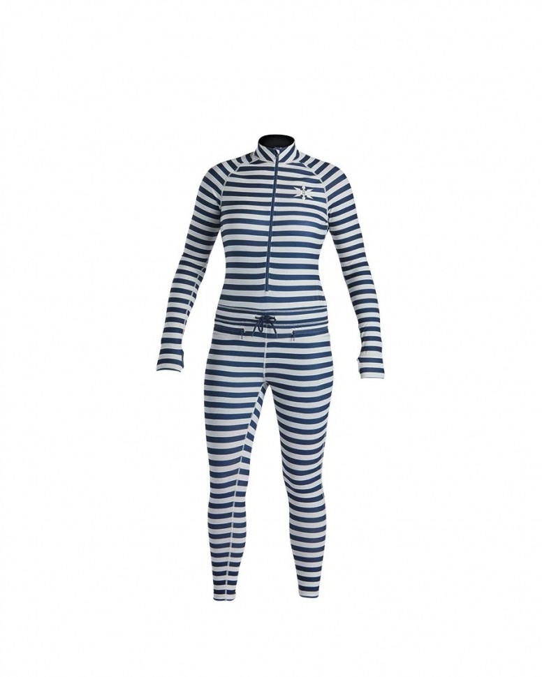 Термокомбинезон женский AIRBLASTER Wms Hoodless Ninja Suit Vintage Navy Stripe 2020 фото 2